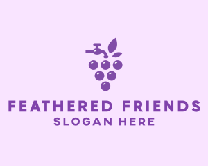 Faucet Grape Juice logo design