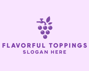 Faucet Grape Juice logo design