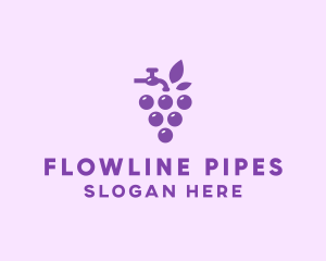 Faucet Grape Juice logo design