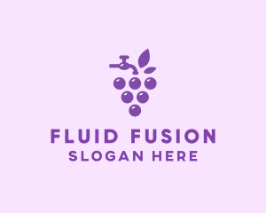 Faucet Grape Juice logo design