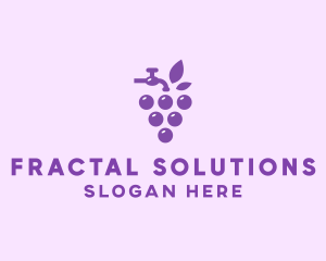 Faucet Grape Juice logo design