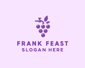 Faucet Grape Juice logo design