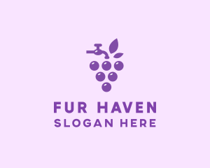 Faucet Grape Juice logo design