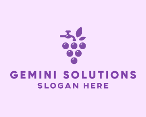 Faucet Grape Juice logo design