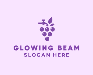 Faucet Grape Juice logo design