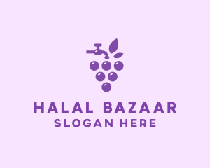 Faucet Grape Juice logo design