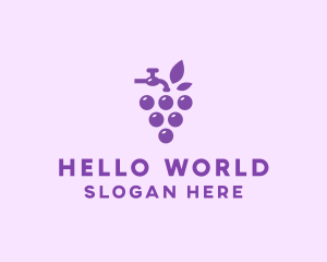 Faucet Grape Juice logo design