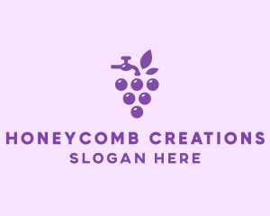 Faucet Grape Juice logo design