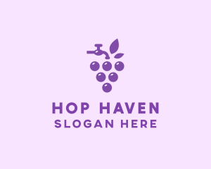 Faucet Grape Juice logo design