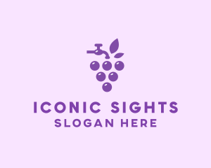 Faucet Grape Juice logo design