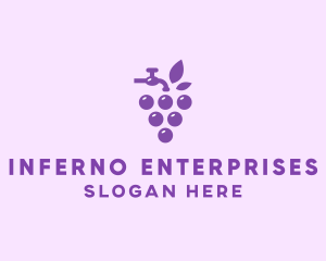 Faucet Grape Juice logo design