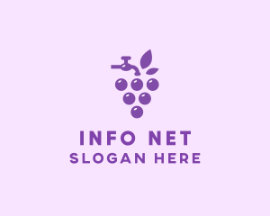 Faucet Grape Juice logo design