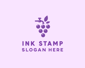 Faucet Grape Juice logo design