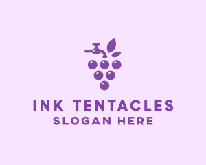 Faucet Grape Juice logo design