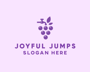 Faucet Grape Juice logo design