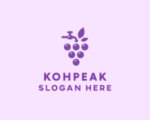 Faucet Grape Juice logo design