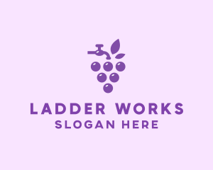 Faucet Grape Juice logo design