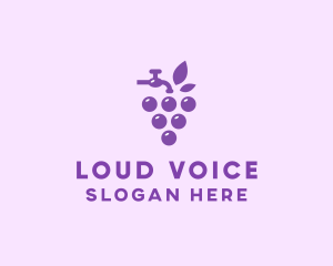 Faucet Grape Juice logo design