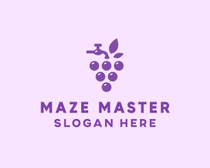 Faucet Grape Juice logo design