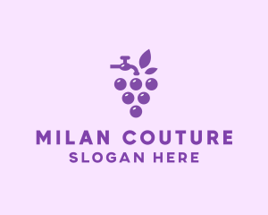 Faucet Grape Juice logo design