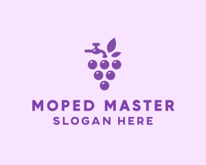 Faucet Grape Juice logo design