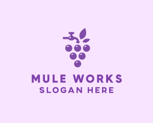 Faucet Grape Juice logo design