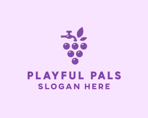 Faucet Grape Juice logo design