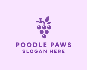 Faucet Grape Juice logo design