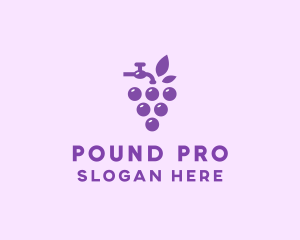 Faucet Grape Juice logo design