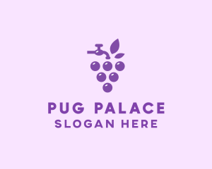 Faucet Grape Juice logo design