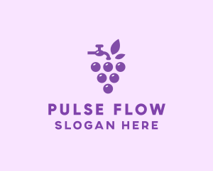 Faucet Grape Juice logo design