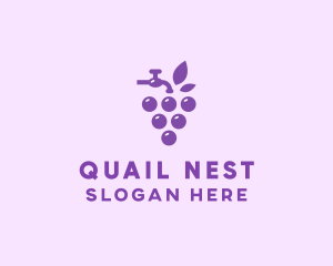 Faucet Grape Juice logo design