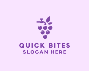 Faucet Grape Juice logo design