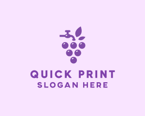 Faucet Grape Juice logo design