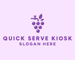 Faucet Grape Juice logo design