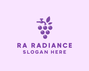 Faucet Grape Juice logo design