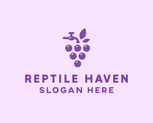 Faucet Grape Juice logo design