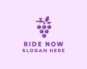 Faucet Grape Juice logo design