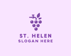 Faucet Grape Juice logo design