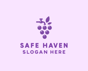 Faucet Grape Juice logo design