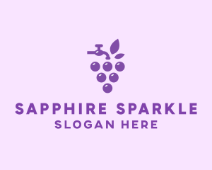 Faucet Grape Juice logo design