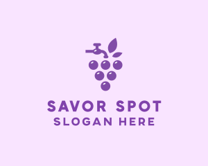 Faucet Grape Juice logo design