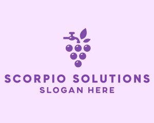 Faucet Grape Juice logo design