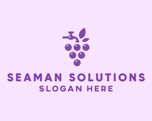 Faucet Grape Juice logo design