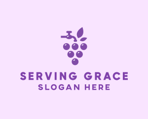 Faucet Grape Juice logo design