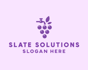 Faucet Grape Juice logo design