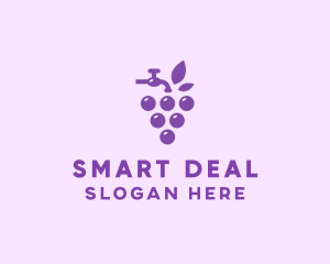 Faucet Grape Juice logo design