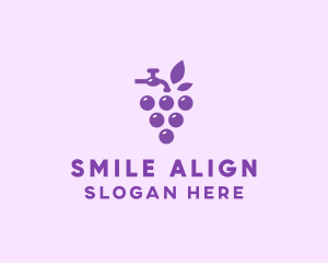 Faucet Grape Juice logo design