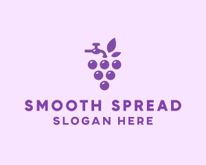 Faucet Grape Juice logo design