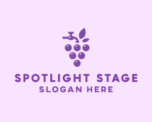 Faucet Grape Juice logo design